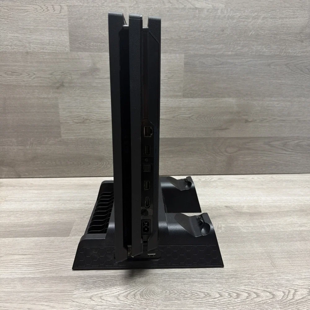 PS4 Pro Bundle w/ 1 Control 2 Games And Stand W/ Cooling Fan Tested Works Great!